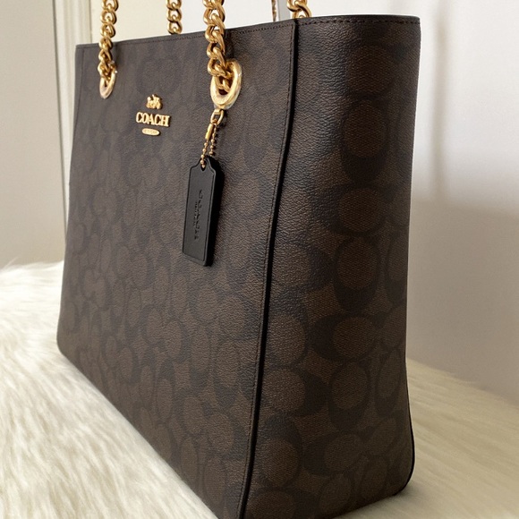 New💃Coach Marlie Tote In Signature Canvas purse - Picture 3 of 11